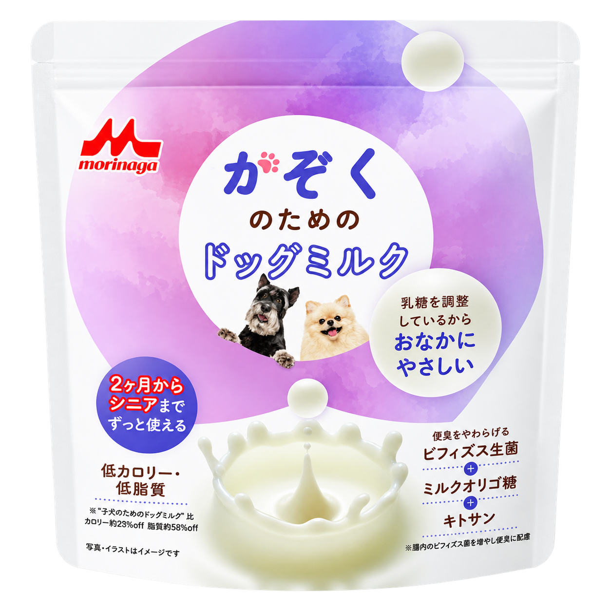 森乳 かぞくのためのドッグミルクのパッケージ