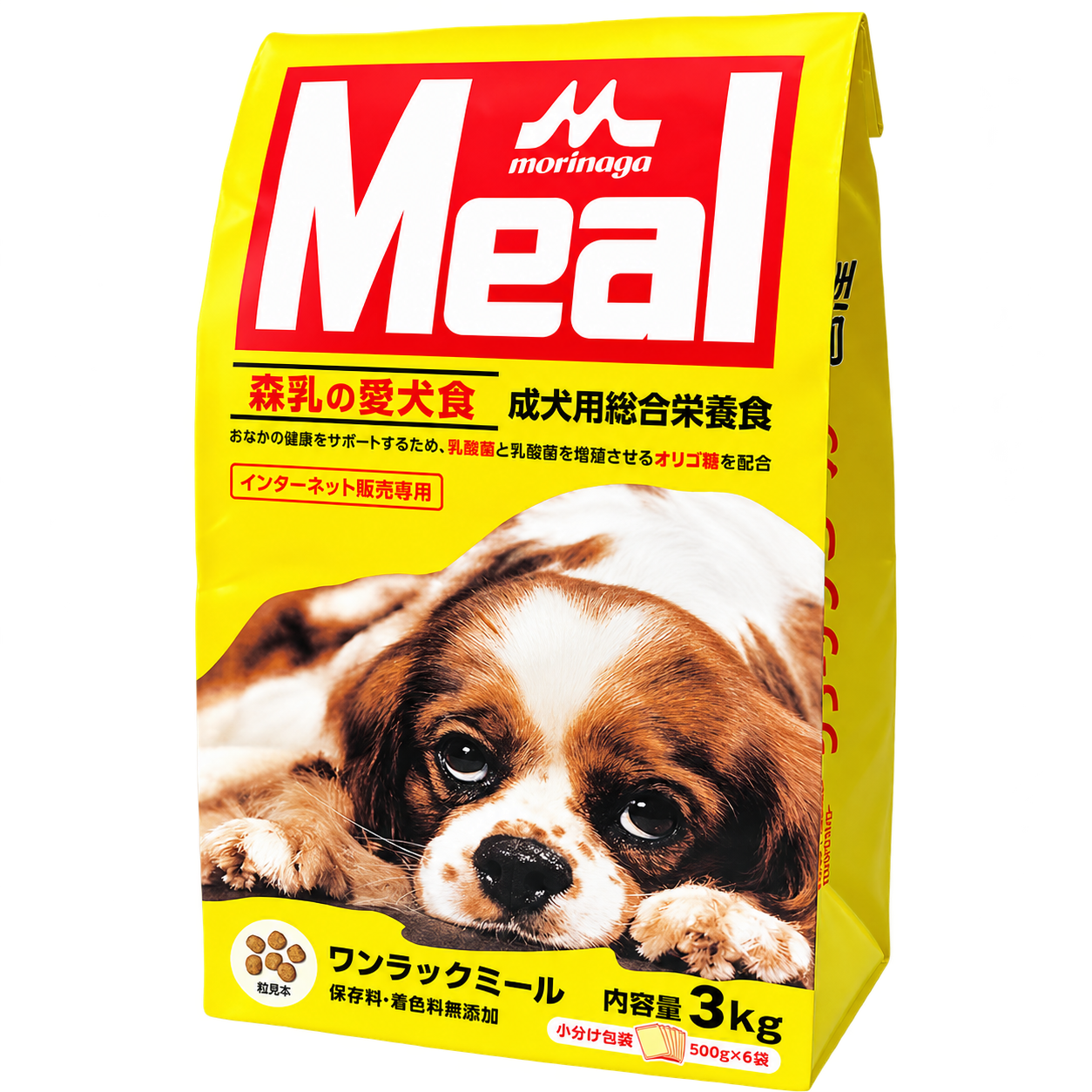 森乳の愛犬食 ワンラック ミール 成犬用総合栄養食 3kgのパッケージ